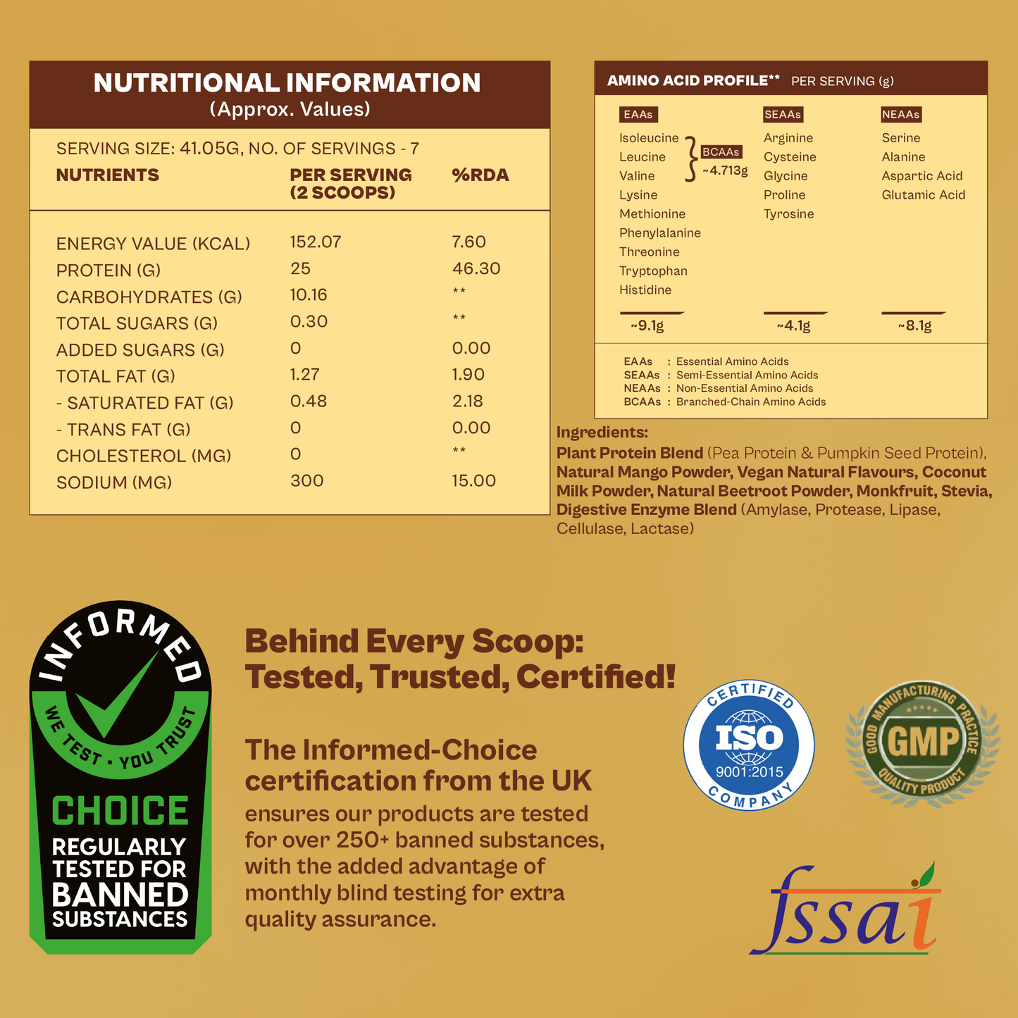 Daily Plant Protein Powder - Mango Mania (Jar)