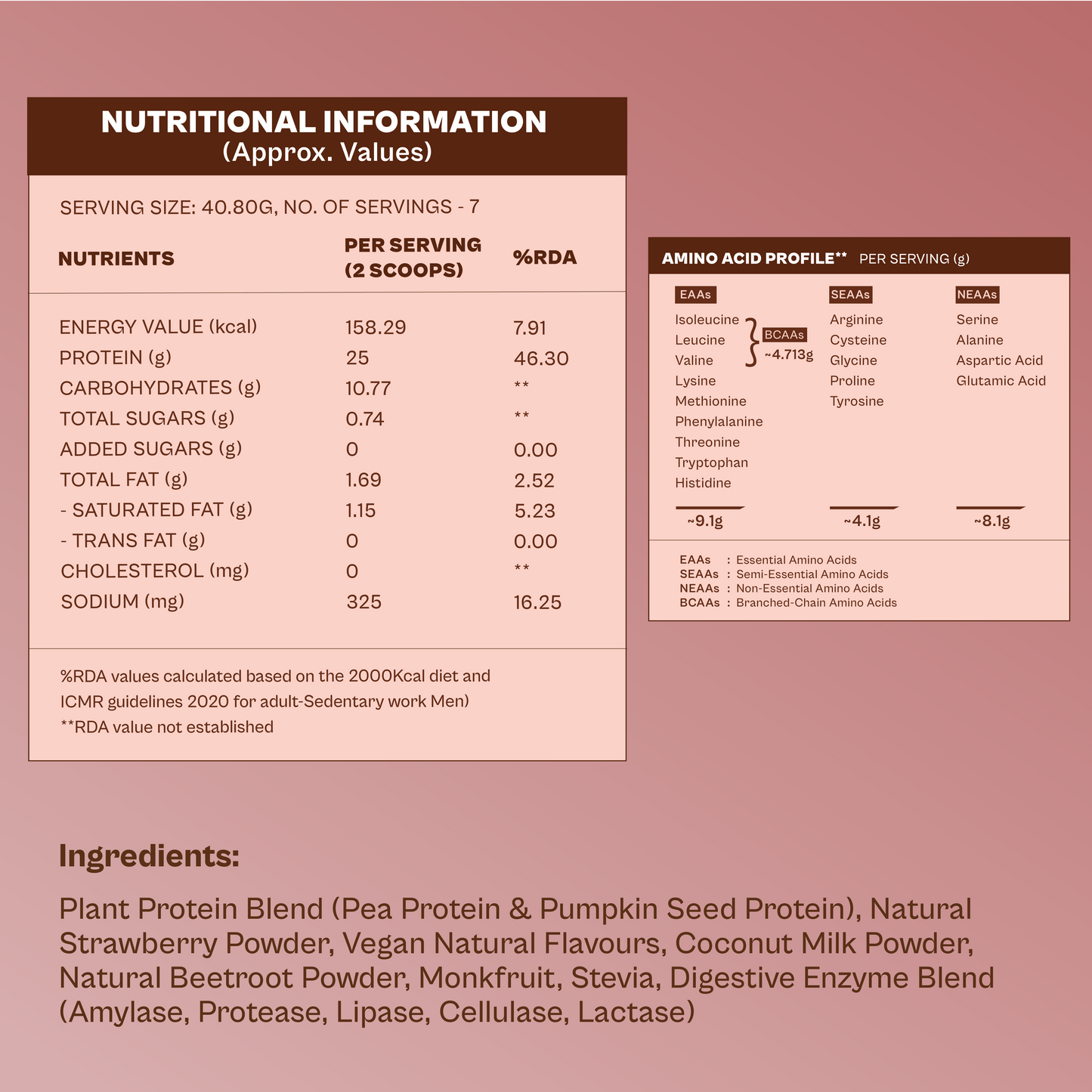 Daily Plant Protein - Strawberry Delight (Jar)