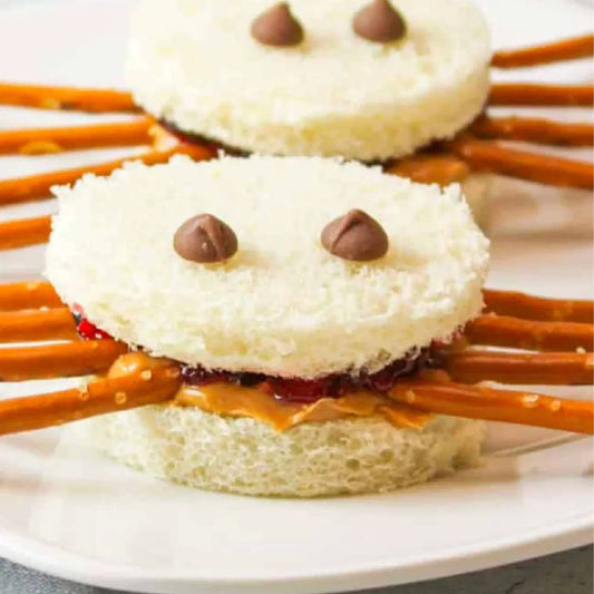 Mini PB & J Spider Sandwiches