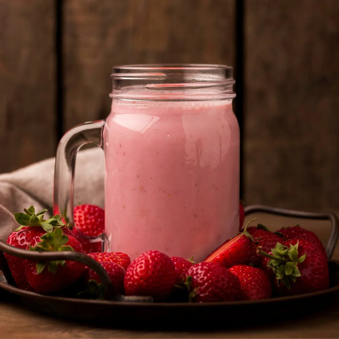 High Protein Strawberry Smoothie