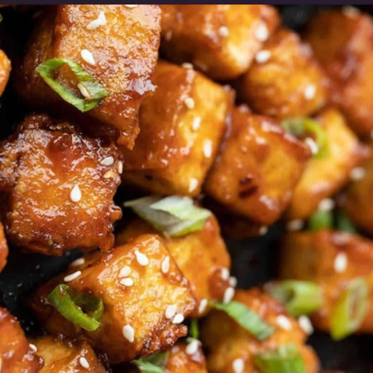 Sticky Baked Peanut Tofu