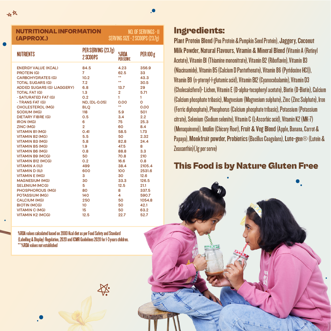 Kids Nutrition Mix - Creamy Vanilla (ages 3-6)