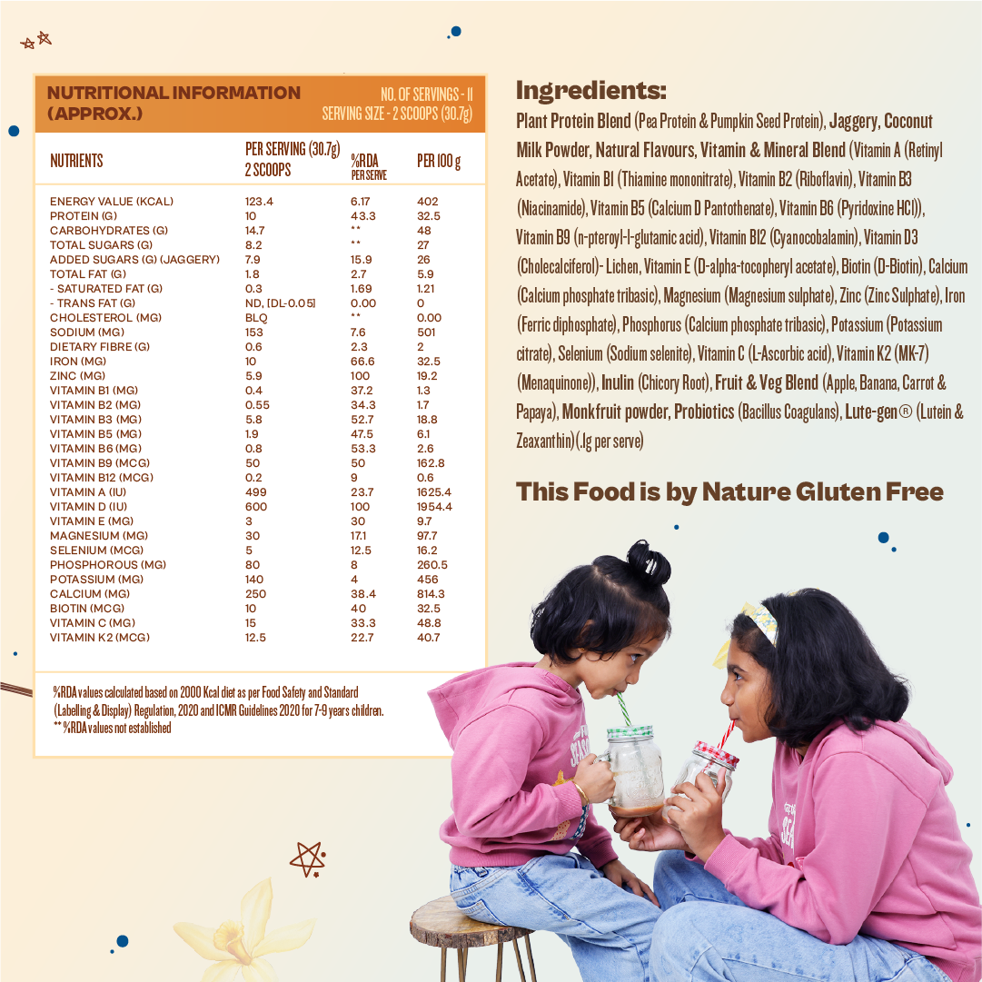 Kids Nutrition Mix - Creamy Vanilla (ages 7-12)