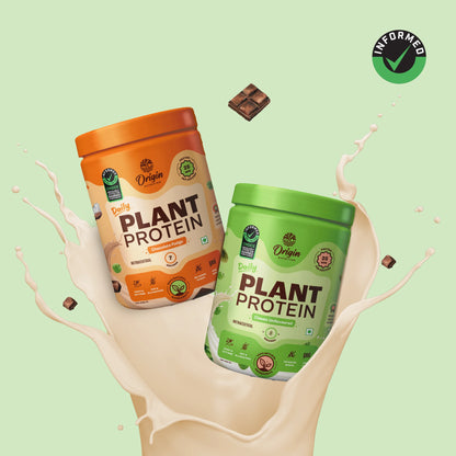 Daily Plant Protein - Combo Chocolate & Unflavored (Jar)