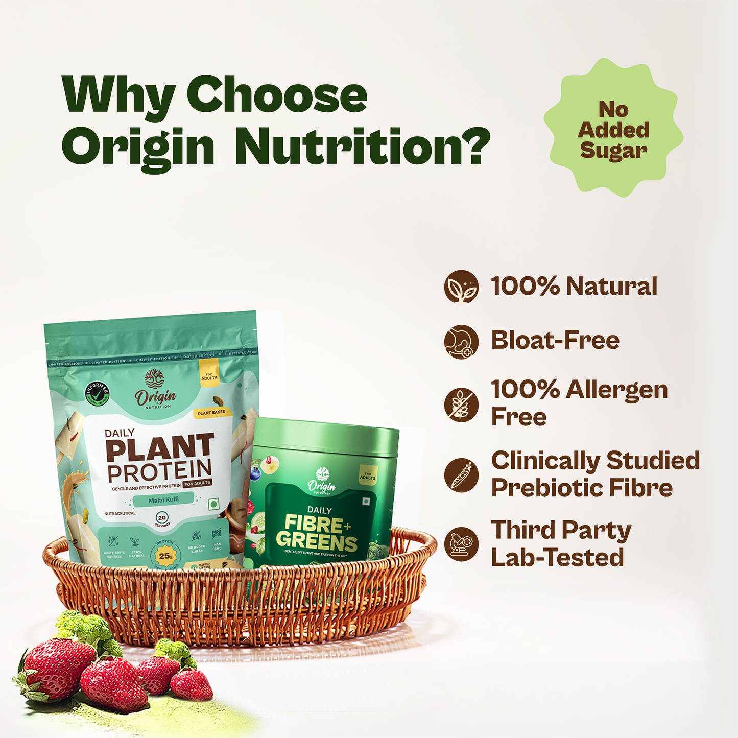 Daily Plant Protein Malai Kulfi &  Fibre + Greens Combo