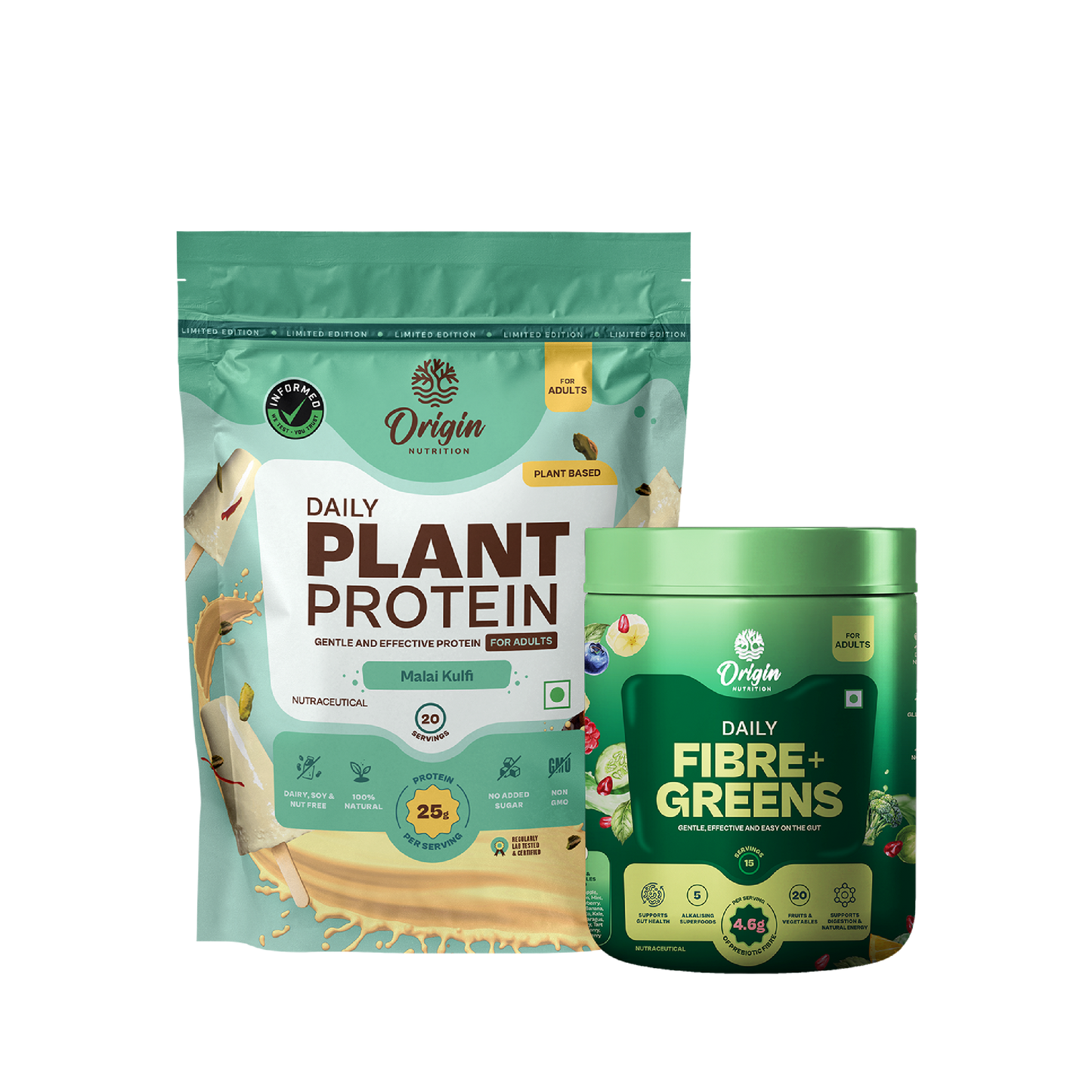 Daily Plant Protein Malai Kulfi &  Fibre + Greens Combo