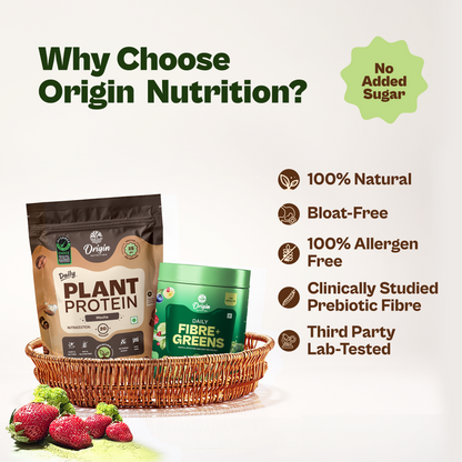 Daily Plant Protein Mocha & Fibre + Greens Combo
