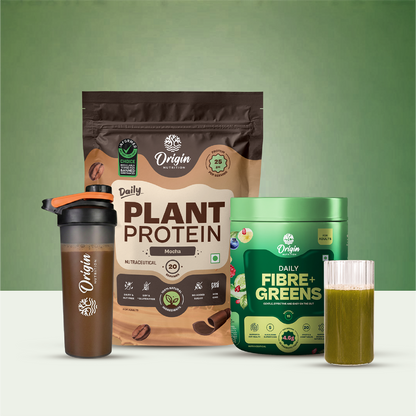 Daily Plant Protein Mocha & Fibre + Greens Combo