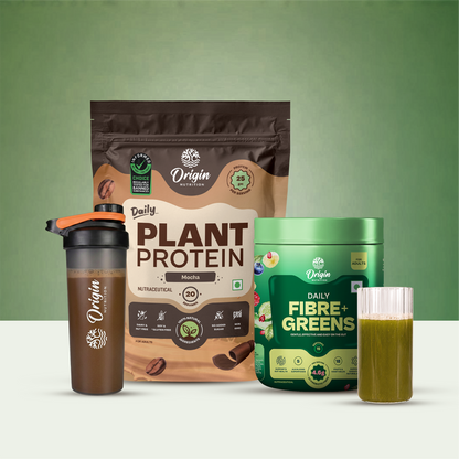 Daily Plant Protein Mocha & Fibre + Greens Combo