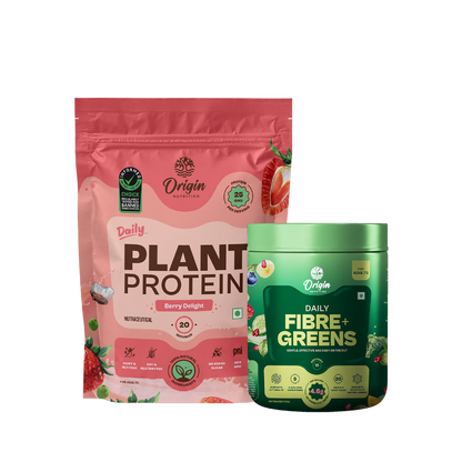 Daily Plant Protein Strawberry Delight & Fibre + Greens Combo
