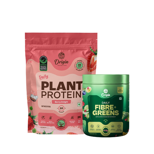 Daily Plant Protein Strawberry Delight & Fibre + Greens Combo