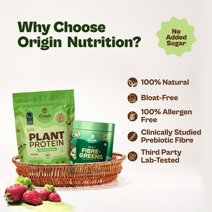 Daily Plant Protein Classic Unflavoured & Fibre + Greens Combo
