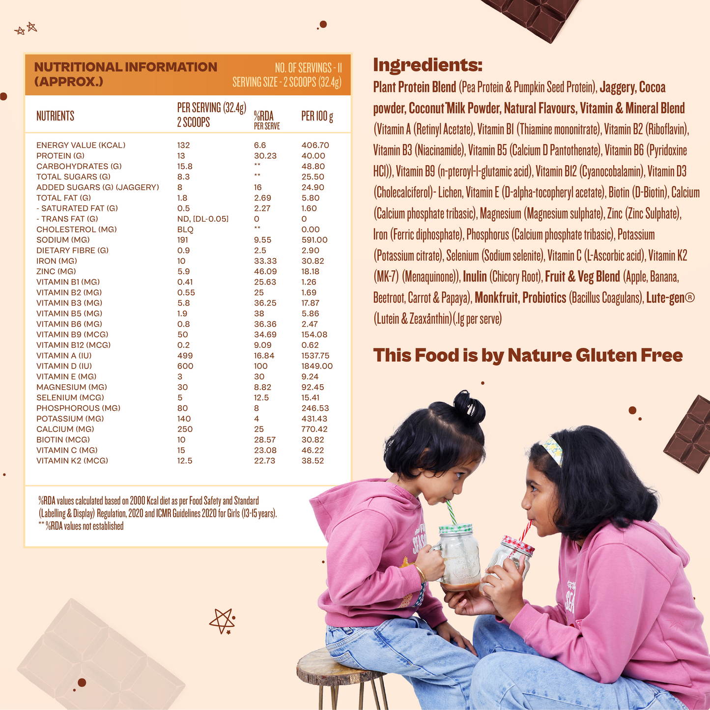 Kids Nutrition Mix - Chocolate Fudge (ages 13+)