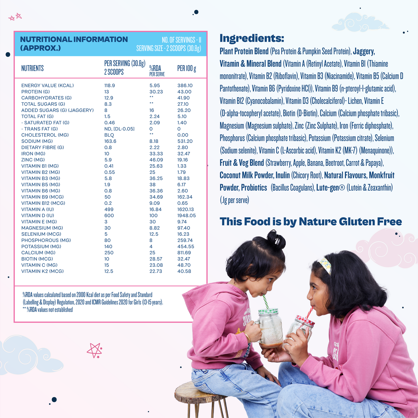 Kids Nutrition Mix - Cotton Candy Swirl (ages 13+)