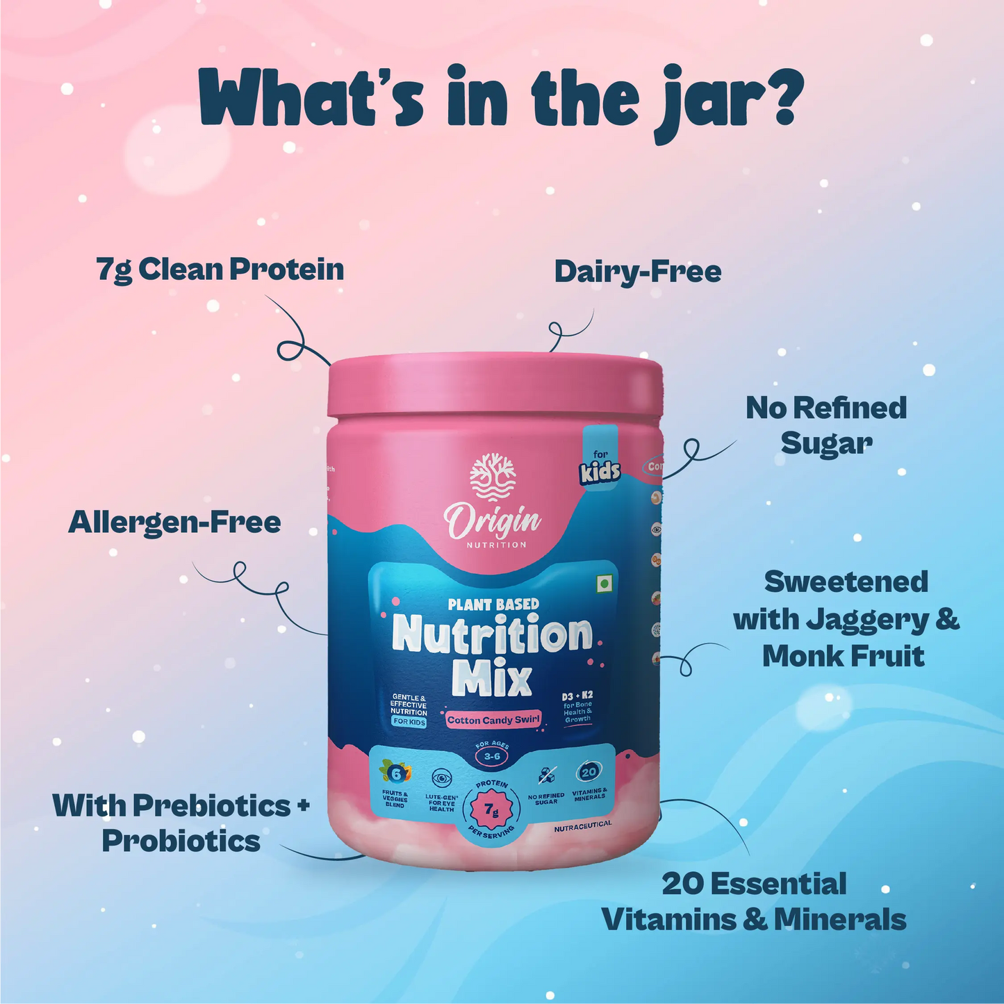 Kids Nutrition Mix - Cotton Candy Swirl (ages 3-6)