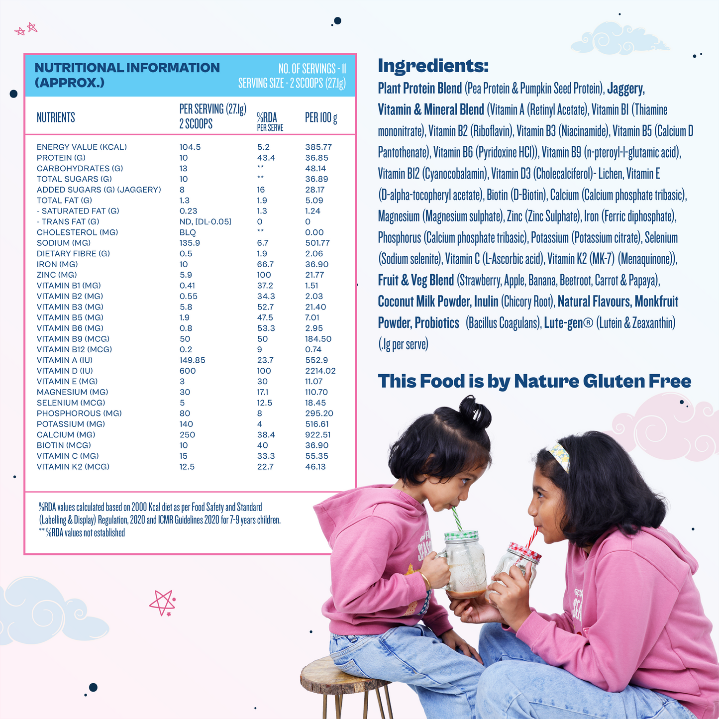 Kids Nutrition Mix - Cotton Candy Swirl (ages 7-12)