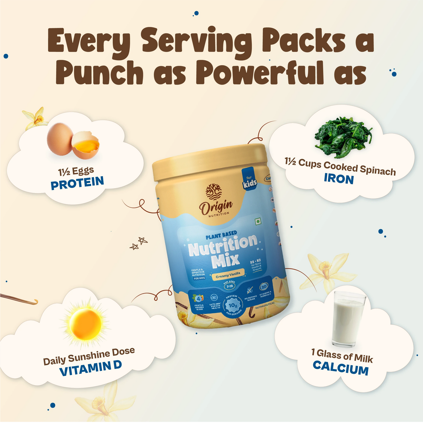 Kids Nutrition Mix - Creamy Vanilla (ages 3-6)