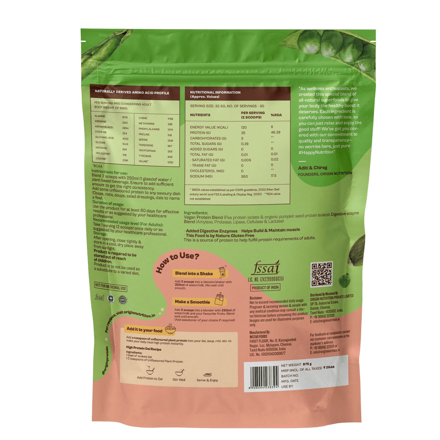 Daily Plant Protein - Classic Unflavoured