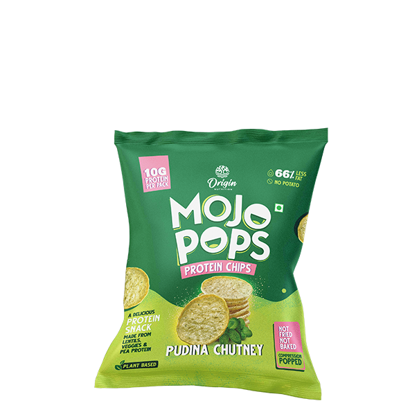 Mojo Pops Protein Chips - Pudina Chutney (Pack of 6)