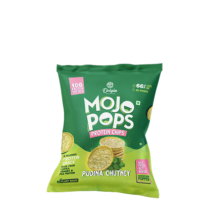 Mojo Pops Protein Chips - Pudina Chutney (Pack of 6)