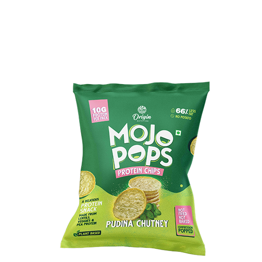 Mojo Pops Protein Chips - Pudina Chutney (Pack of 6)