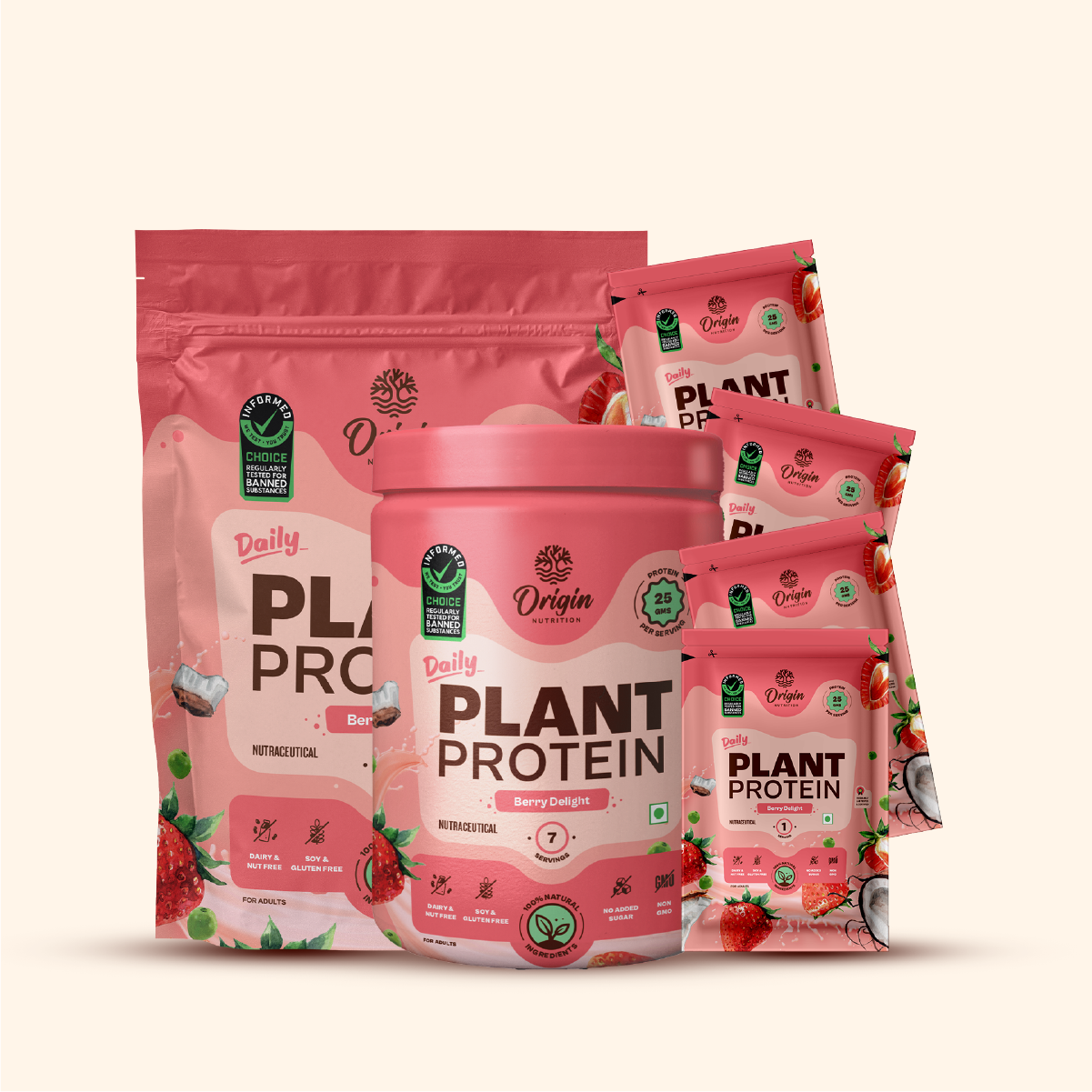Daily Plant Protein - 31 Day Strawberry Delight Combo