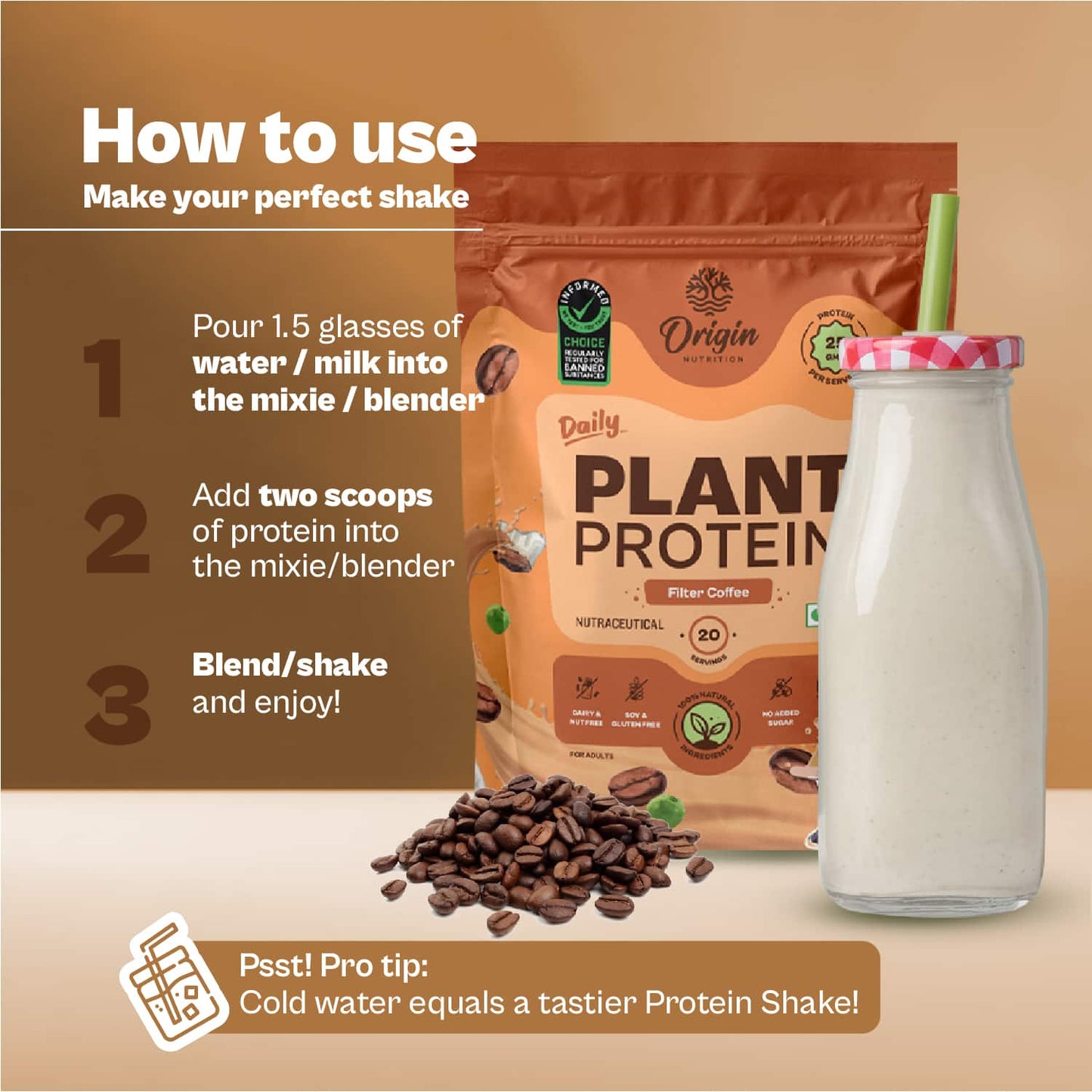 Daily Plant Protein - Filter Coffee