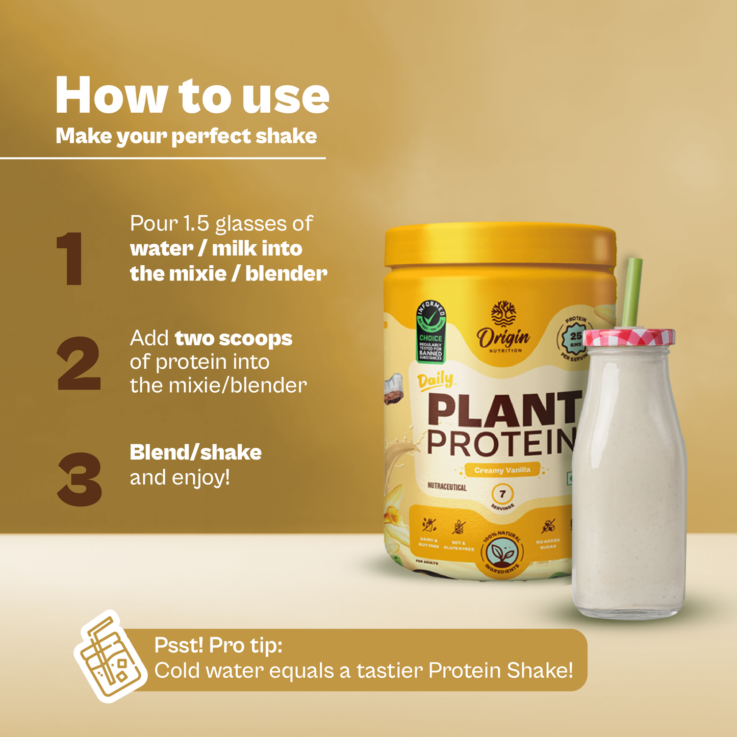 Daily Plant Protein - Creamy Vanilla (Jar)