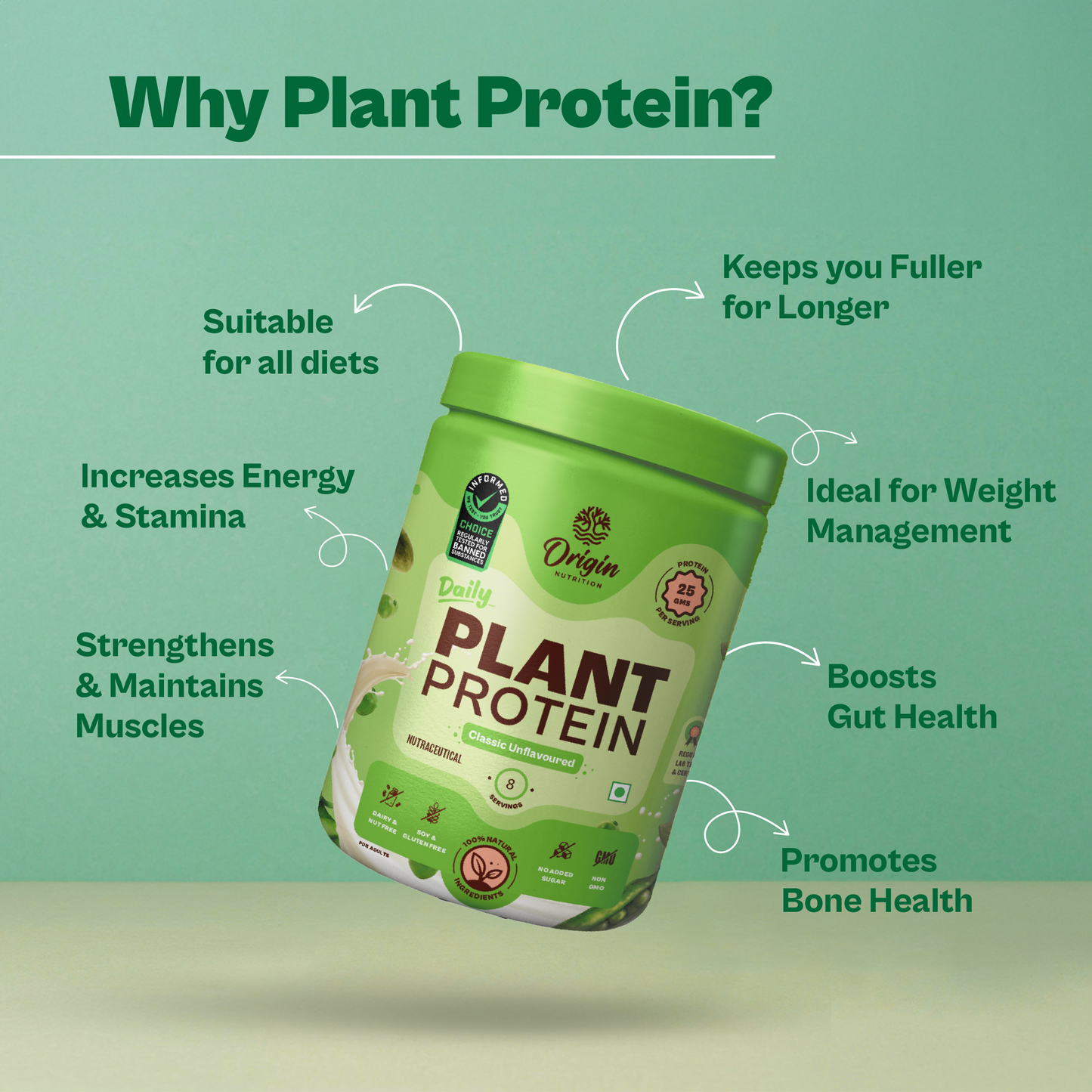 Daily Plant Protein - Classic Unflavoured (Jar)